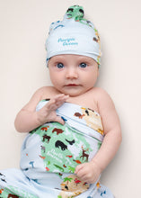 Load image into Gallery viewer, World Map Swaddle with Hat
