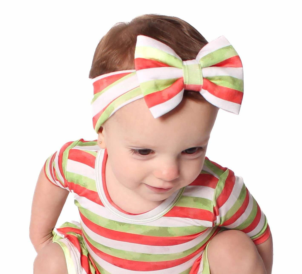 Christmas Stripes Bamboo Headband