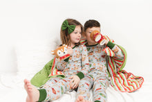 Load image into Gallery viewer, Green Grey Cocoa Cups Bamboo Alligator Clip Bows
