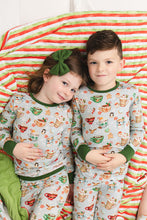 Load image into Gallery viewer, Green Grey Cocoa Cups Bamboo Alligator Clip Bows
