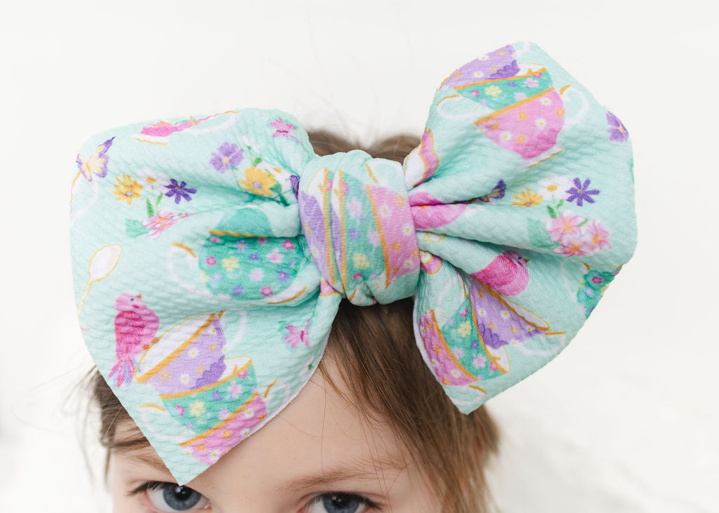 Tea Three Big Bow Headband