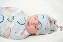 Load image into Gallery viewer, Rainbow Road Swaddle with Hat
