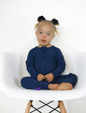 Load image into Gallery viewer, Brielle Blue Adaptive Long Sleeve Romper
