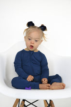 Load image into Gallery viewer, Brielle Blue Adaptive Long Sleeve Romper
