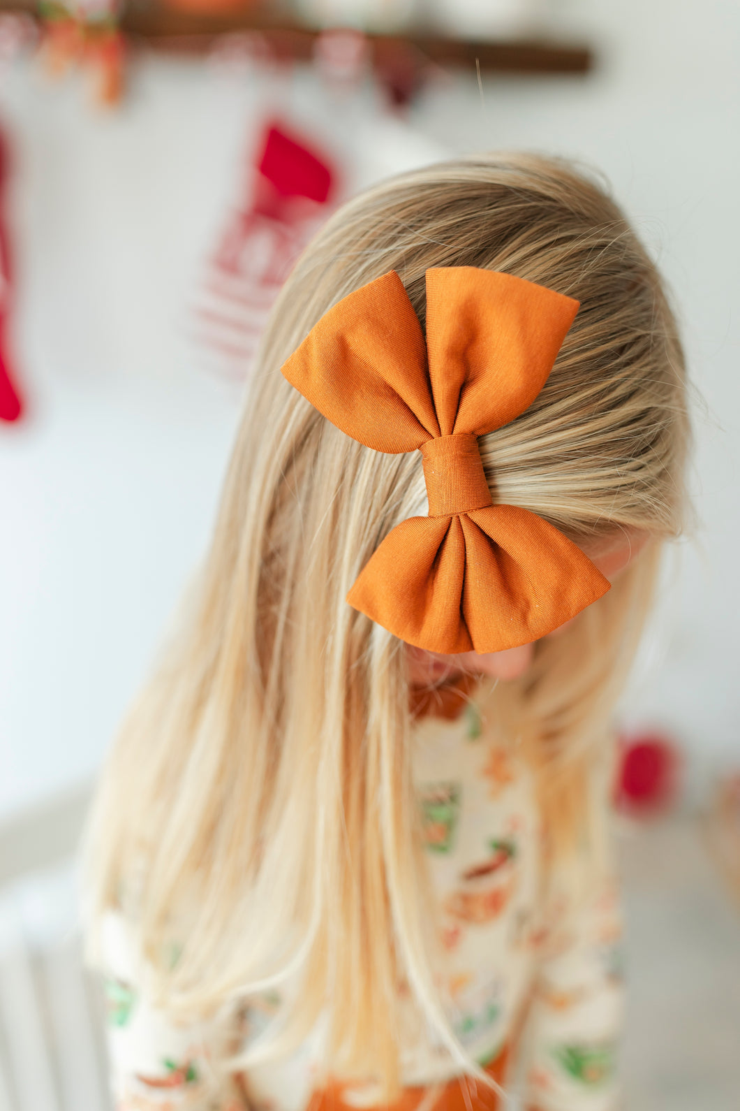 Brown Cream Cocoa Cups Bamboo Alligator Clip Bows