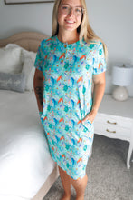 Load image into Gallery viewer, Ocean Oasis Short sleeve Women&#39;s nightgown
