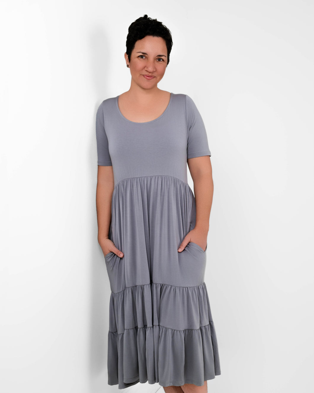 Groovy Grey Women's Maxi Dress