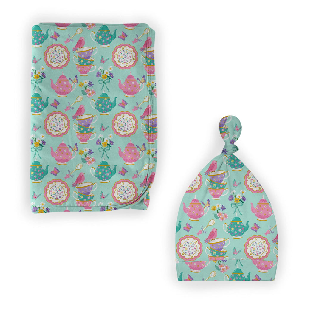 Tea Three Swaddle with Hat