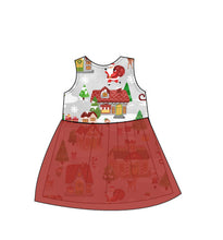 Load image into Gallery viewer, Santa&#39;s Village Tutu Dress for dolls
