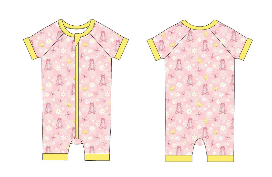 Blayklee Bear Shorts Romper