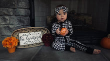 Load image into Gallery viewer, Buffalo Plaid Long Sleeve Romper

