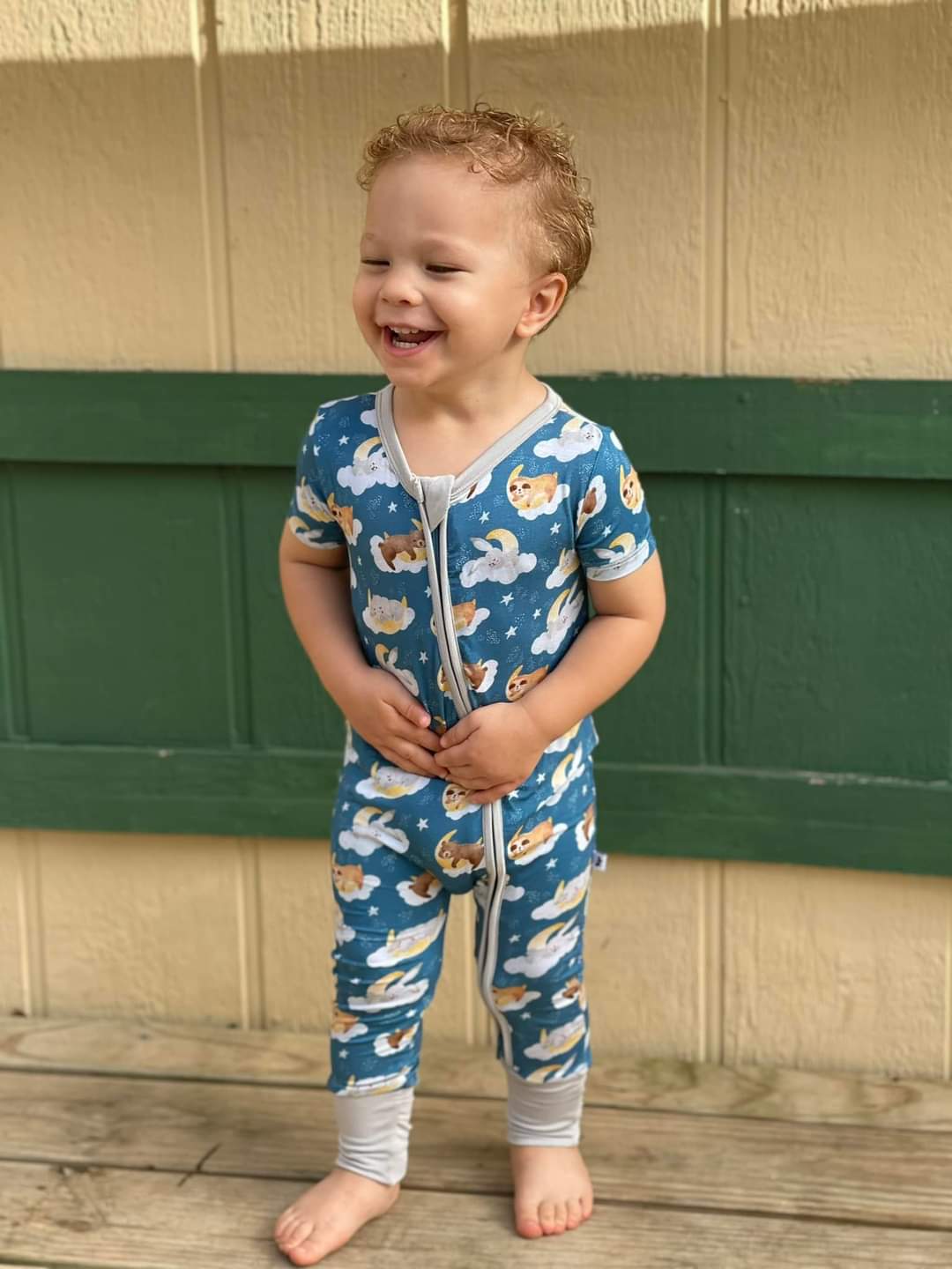 Bedtime Rompers Bedtime Buddies Short Sleeve Romper – Mama Lulu